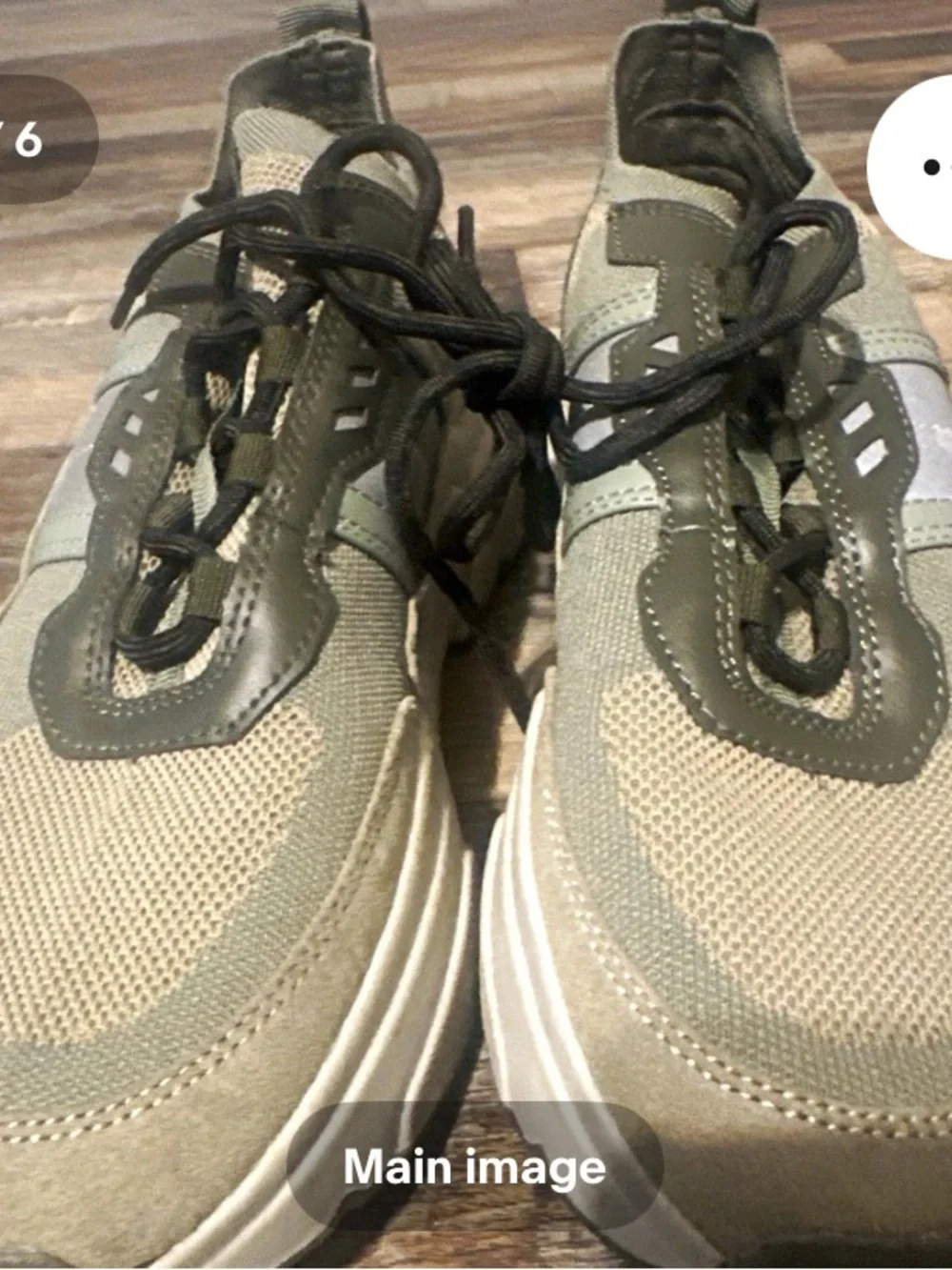 H&M Kids Olive Green and White Sneakers
